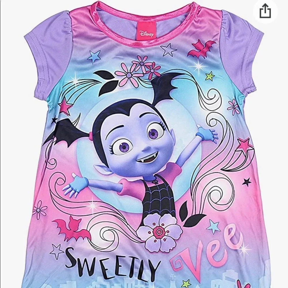 Lot Four Pc Disney Vampirina Toddler Girl Nightgown Size 6 /M/ Leggings 10/12 - Picture 3 of 16